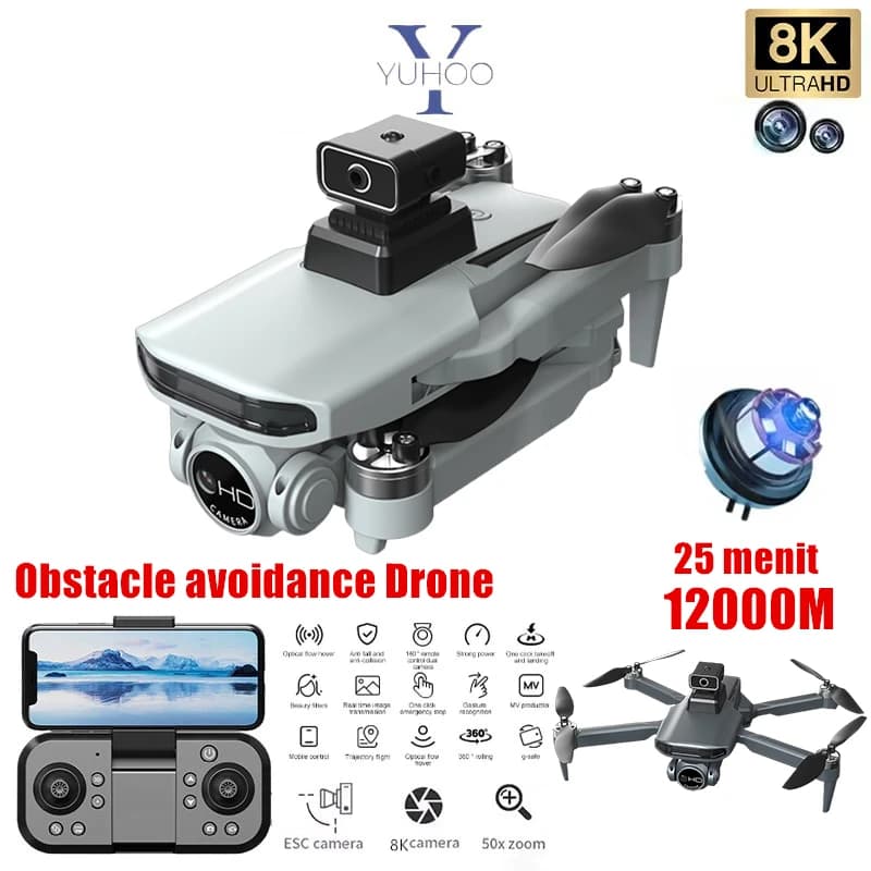 Neue X37 Drohne 8K Professionelle HD-Kamera Optischer Fluss 5G WIFI FPV 360 ° Hindernisvermeidender bürstenloser RC-Quadcopter