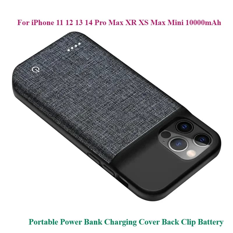 حامل شحن iPhone 11 12 13 14 Pro Max XR XS Max Mini 10000mAh