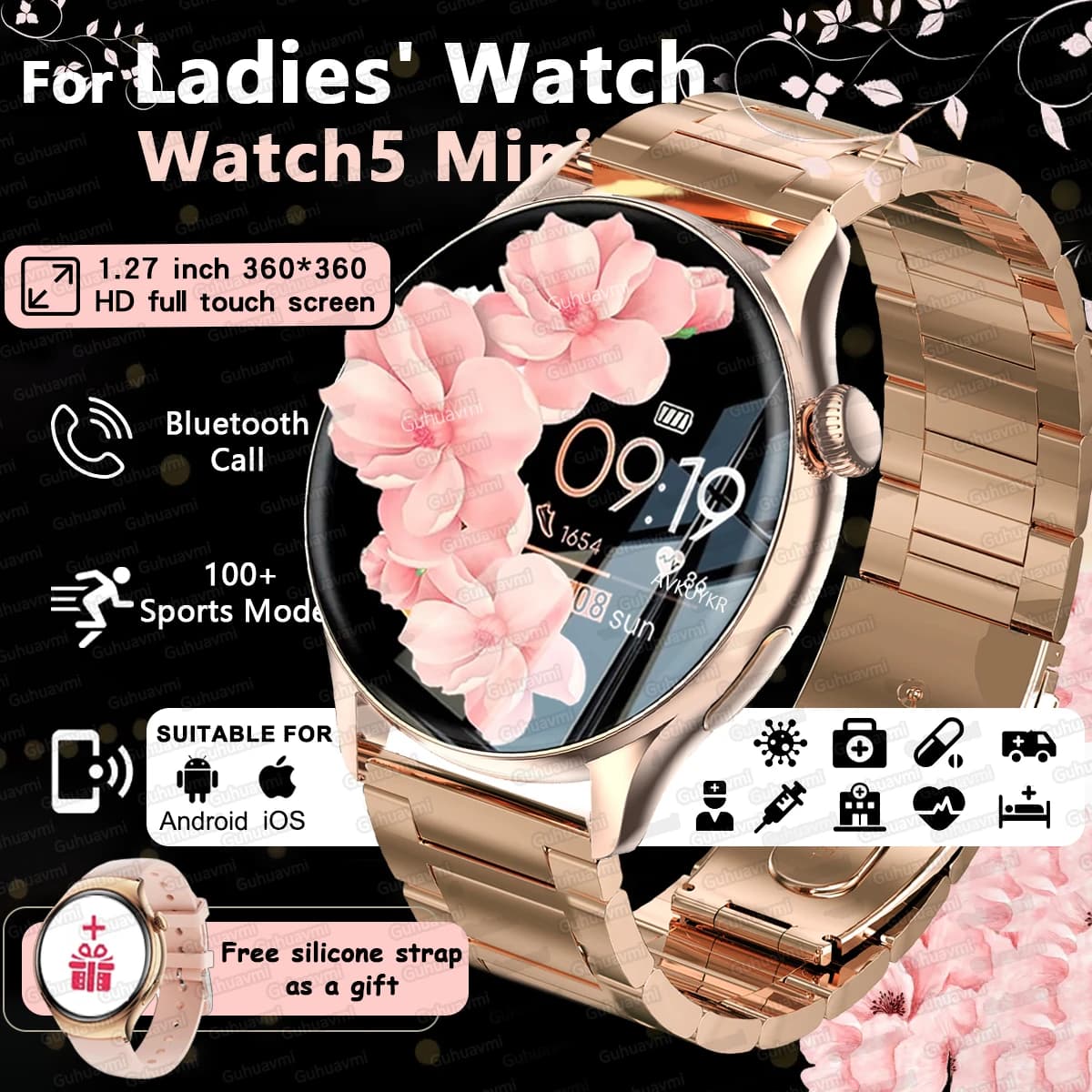 Neu: Echte Watch5 Mini GPS-Smartwatch für Damen