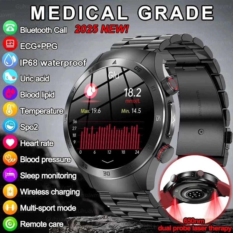 Nueva smartwatch para hombres con tratamiento láser