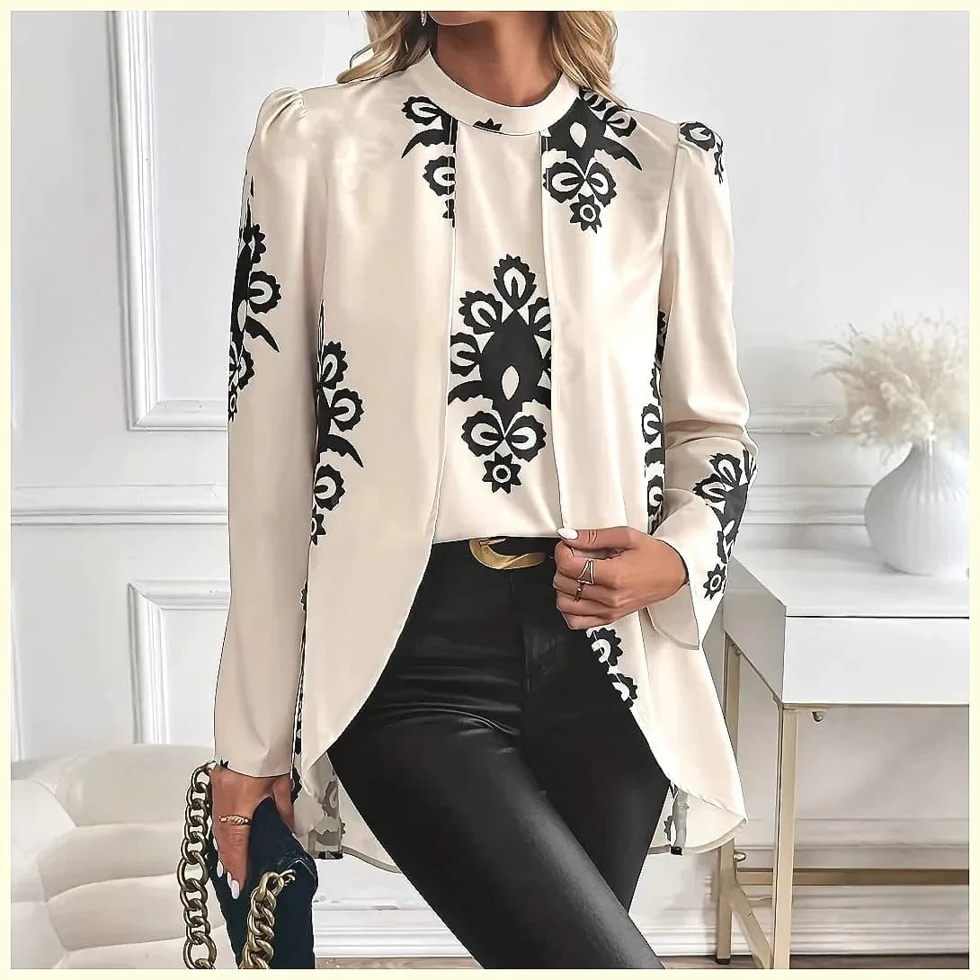Robe à manches longues Damen 2026 Bureau tendance avec
