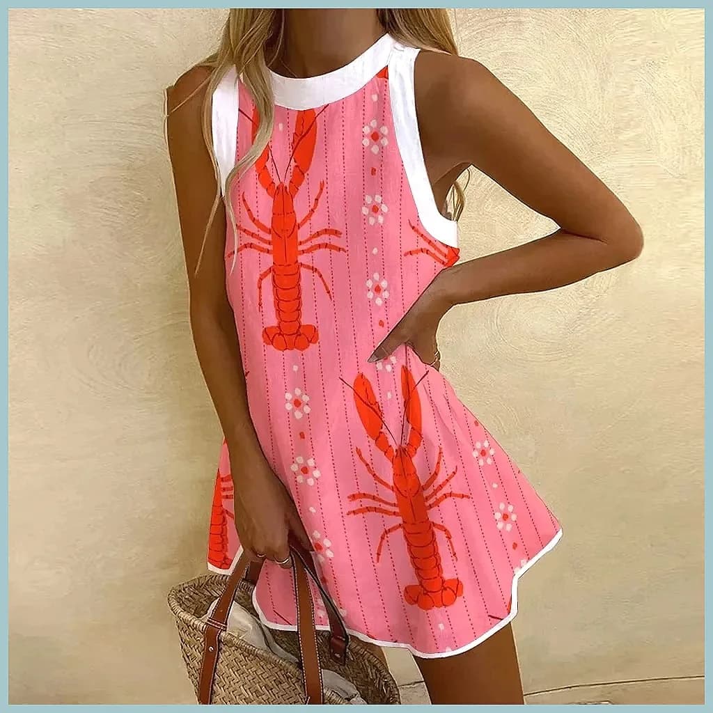 Ananas Imprimé Robe Femme Tendance Été 2024