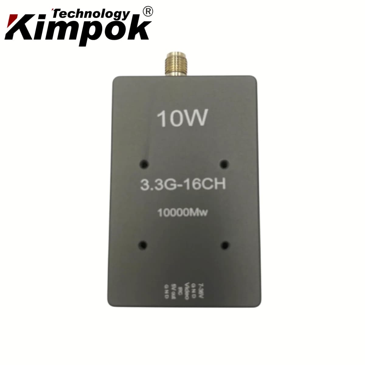 10 W 3,3 GHz 16CH 48,15 g FPV-Sender Ultrastarke 3,3 GHz VTX Ultraleicht für Renndrohnen-Bildübertragung