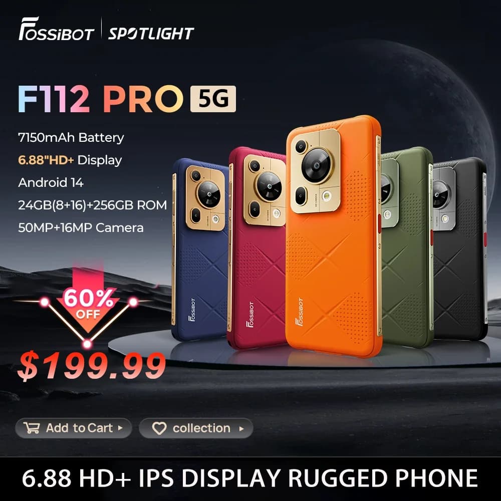 Fossibot F112 PRO 5G: Rugged Smartphone with 7150mAh Battery and 50MP Camera