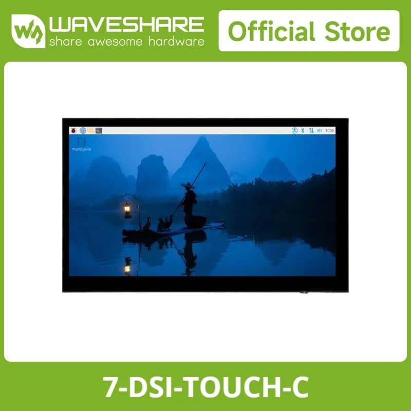 Waveshare 7 Zoll DSI Touch Display für Raspberry Pi – IPS, 1024×600, kapazitiv, hochwertig
