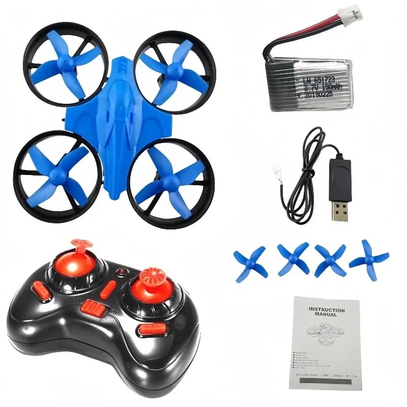 RTF Mini RC Drohne mit Headless Modus 360 °   Flips & LED-Leuchten – Crash-resistent, 5-minütiger Flight Fit JJRC H36/Eachine E010