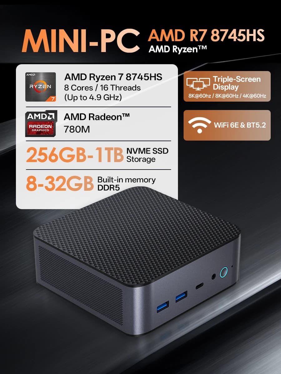 Kompakter Mini-PC mit AMD Ryzen 7