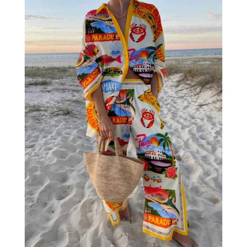 Ensemble de plage tropical pour femmes avec du charme