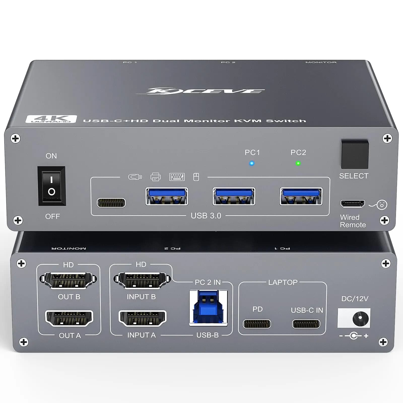 4K KVM Switch for Dual Monitor Setup