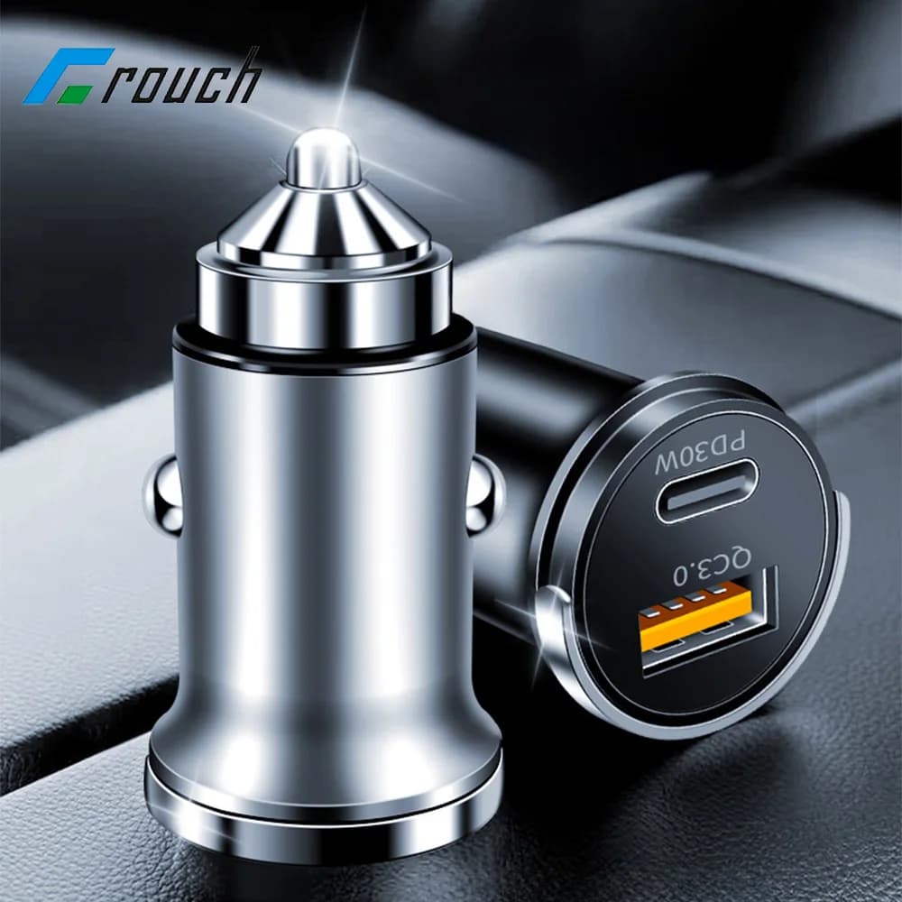 Adaptateur de charge auto 48W QC3.0 PD30W