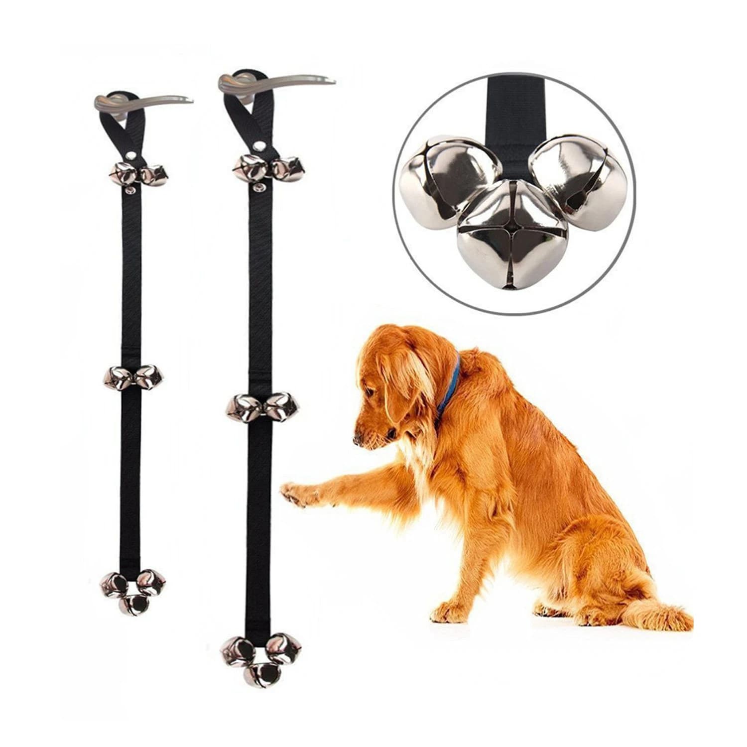 Hundetürklingeltraining, verstellbare Türklingel, Hundeglocke, geeignet zum Wechseln des Hundes, Bellen, Kratzen, Tür, Toilettentraining, Hundeglocke