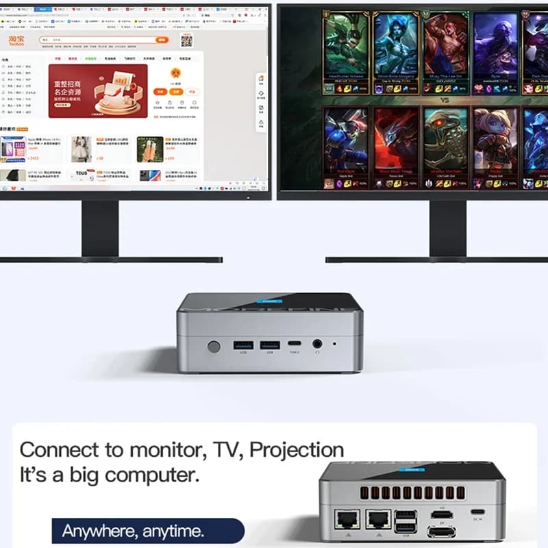 MOREFINE M9S Mini-PC 12. Gen Intel i3 N305: Heim-/Bürocomputer mit Windows 11, WiFi6 und Firewall