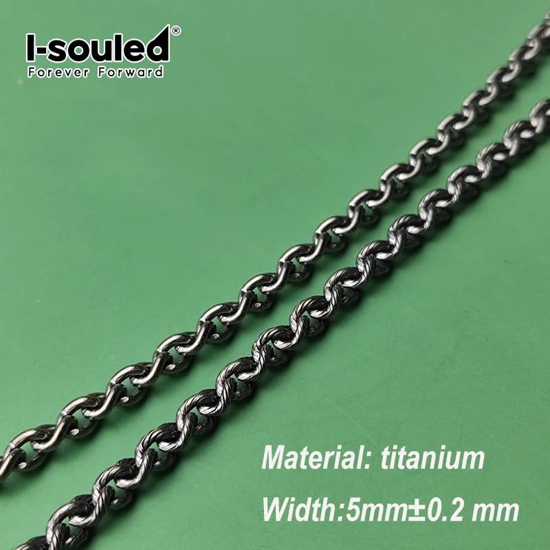 DIY Reine Titan Kette Schmuckzubehör 5mm Metall Bastelbedarf für Projekte