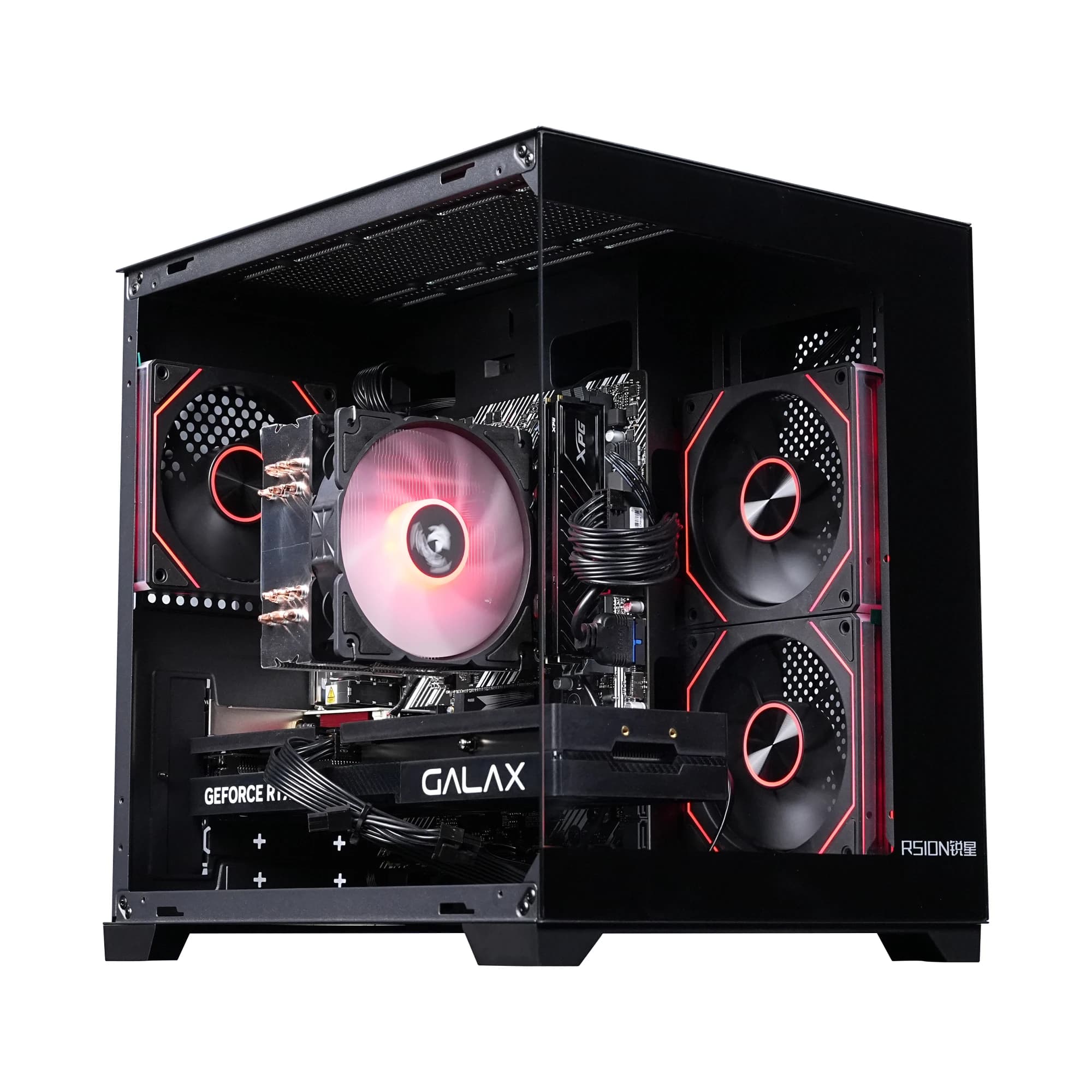 PC للعب لعبة RSION مع نظر إلى البحر، AMD R5 5600 CPU، RTX5060، 32 جيجابايت من ذاكرة الوصول العشوائي، 1 تيرابايت من SSD، كمبيوتر لعب مكتبية، جهاز كمبيوتر مدمج للاعبين، كامل