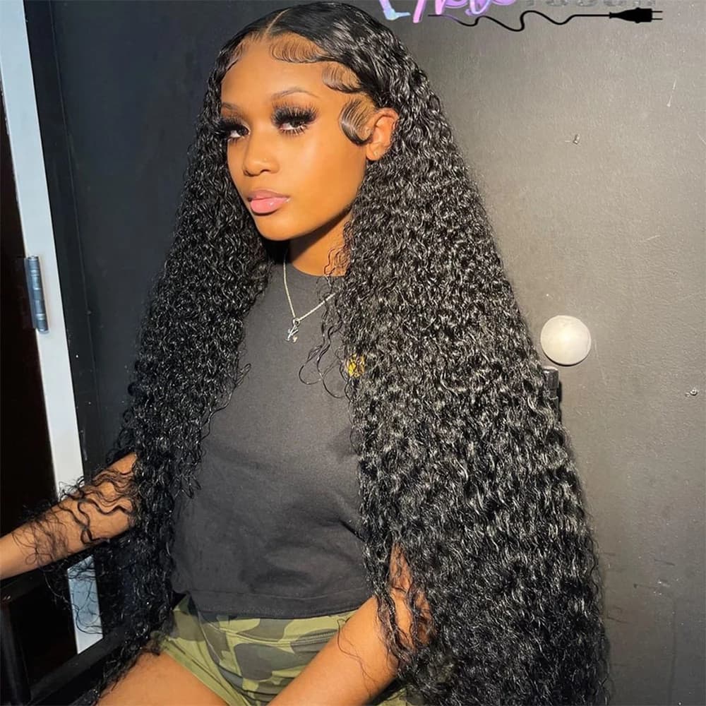 wig frontal HD شفاف موجات عميقة 13x4/13x6 لؤلؤة أمامية شعر بشري للنساء موجات رطبة وموجات ماء 5x5 إغلاق