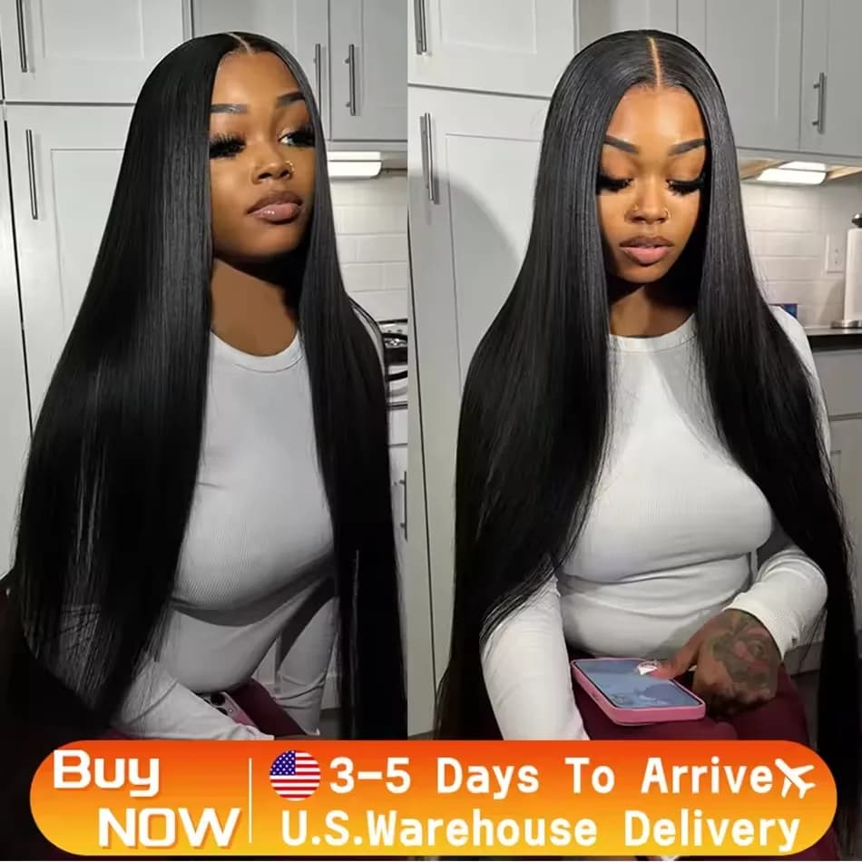 200 Density Bone Straight Hd Transparent 13x6 PrePlucked Lace Frontal Wig 13x4 360 Hd Lace Front Human Hair Wigs For Black Women