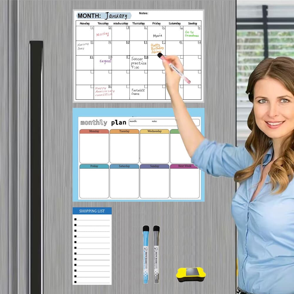 Tabellone magnetico per frigorifero, cancellabile e riutilizzabile, con forte magnetismo