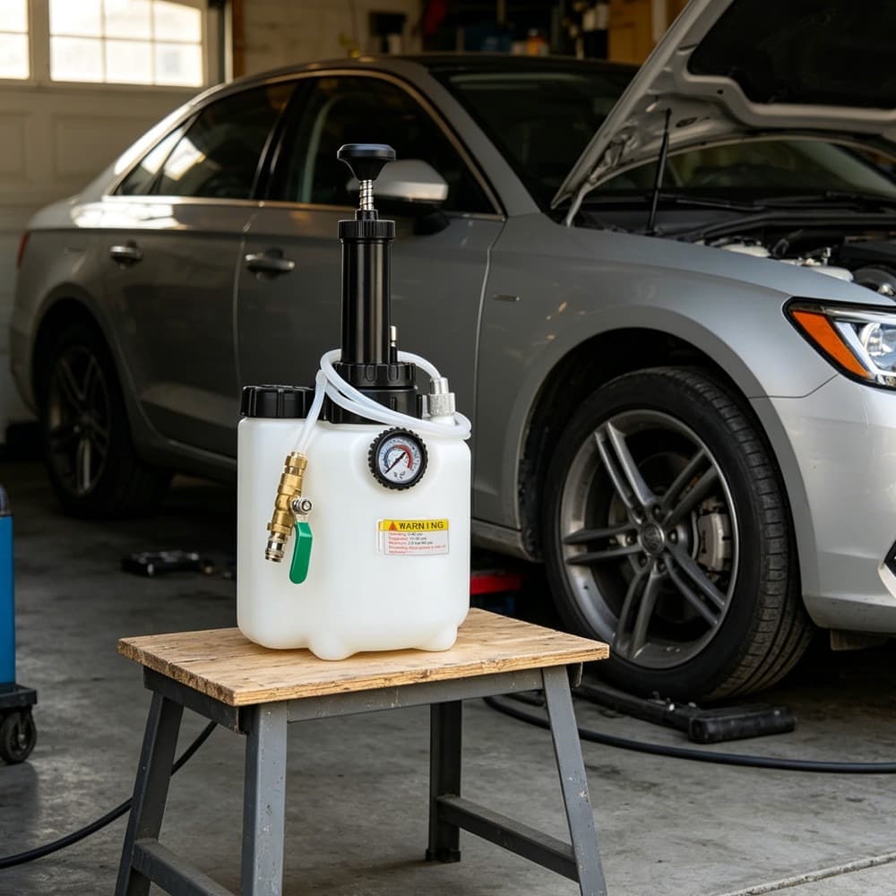 Bomba manual aceite transmisión 3L con 8 adaptadores manómetro