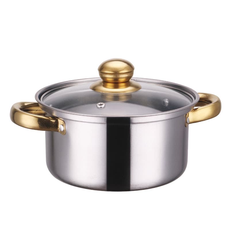 12-teiliges Edelstahl-Kochgeschirr-Set: Casserole, Saucepan, Stockpot