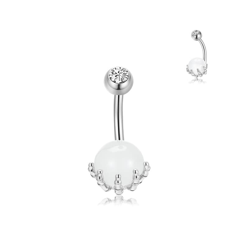 كرات سكلتون ثقب الموز ثقب الصلب 14 ج ثقب البطنpiercing للنساء مخالب
