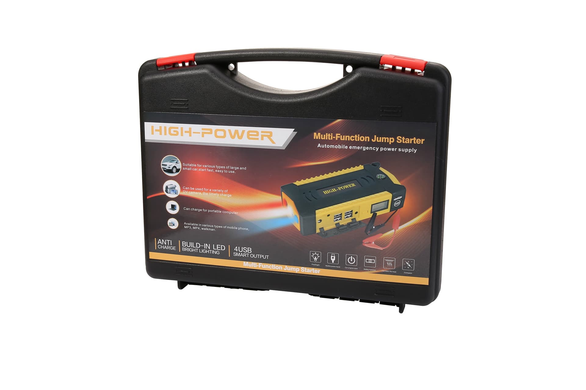 Alimentatore multifunzione di avviamento di emergenza per auto 12V