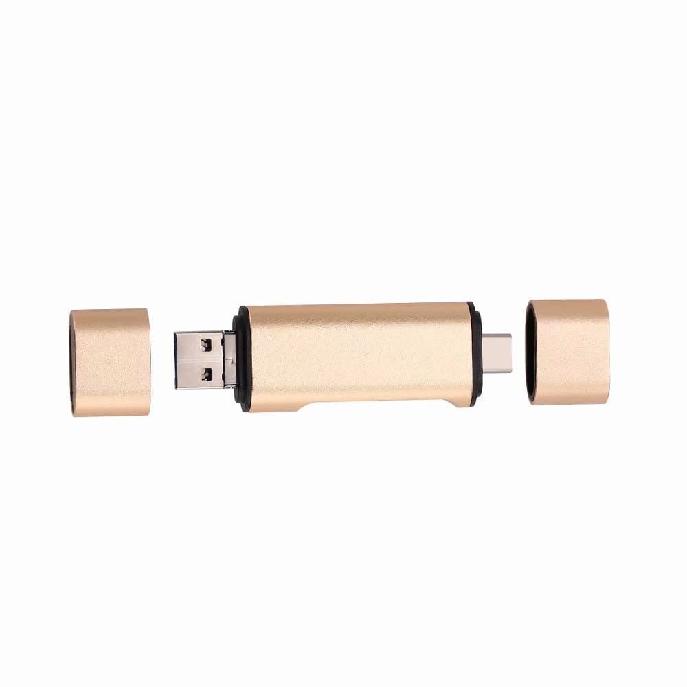 USB-Mobiltelefon-Kartenleser MICRO-TYPE C Triad Multi-Funktion Aluminiumlegierung TF SD OTG