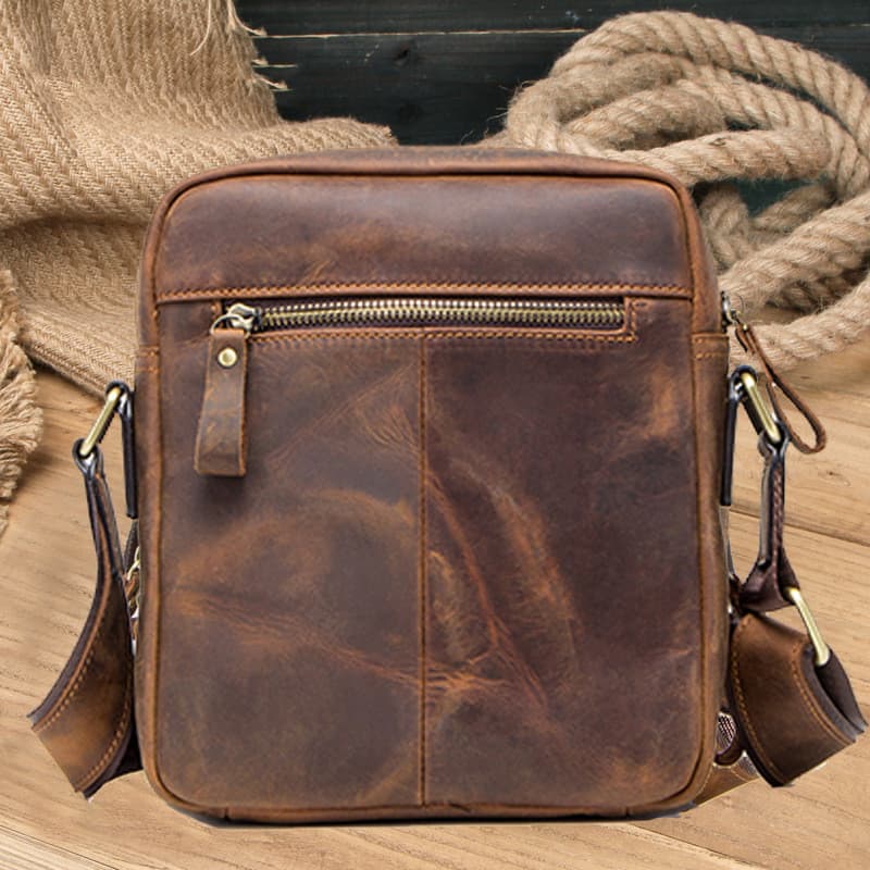 Retro Crazy Horse Cowhide Ledermanschettenbeutel