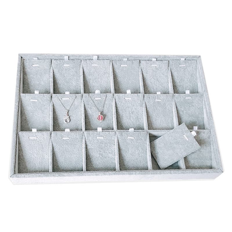 Velvet Ring Earrings Display Tray Tray Tray Fashion Jewelry Cufflink Organizer Holder Under Case Case Shows Ring Earrings Jewel