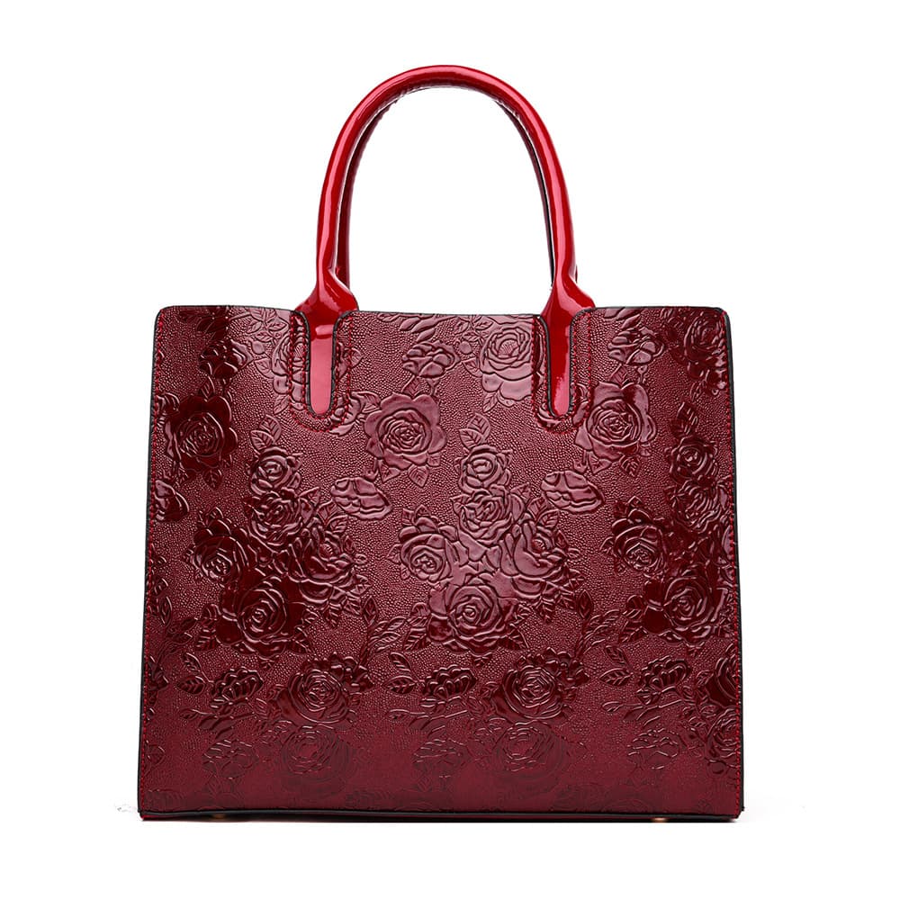 Retro Blumen Frauenhandtasche - Messenger Bag