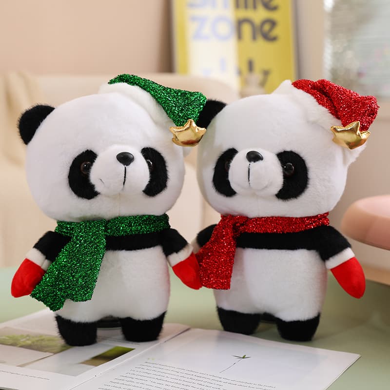 Écharpe en peluche Panda pour Noël