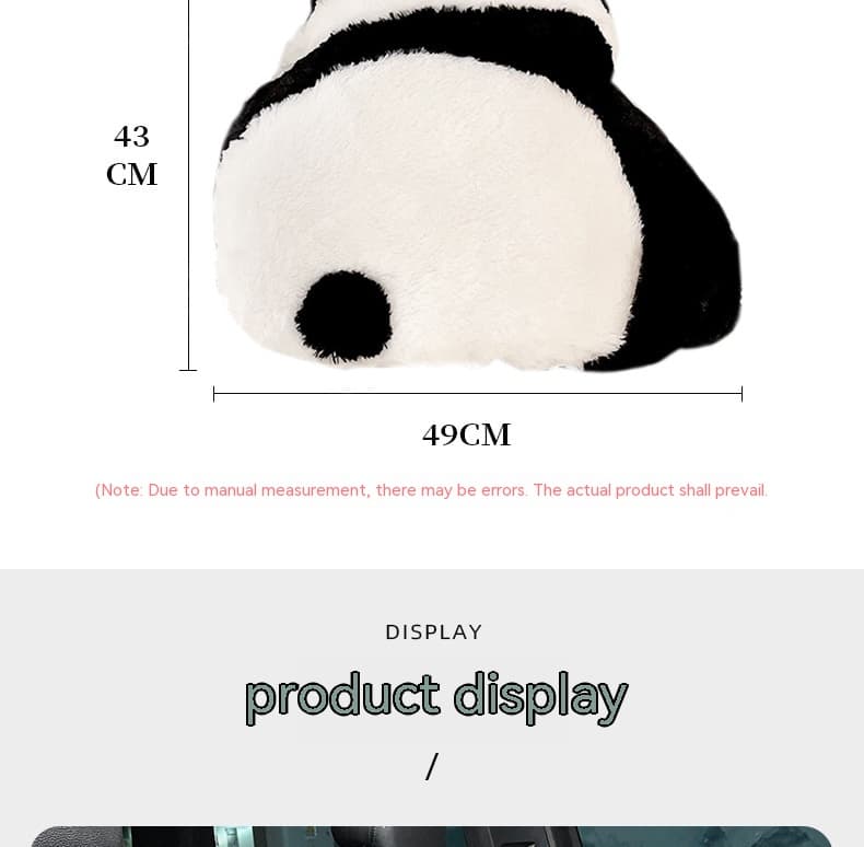 Coussin de siège auto Panda – assise chaude et confortable
