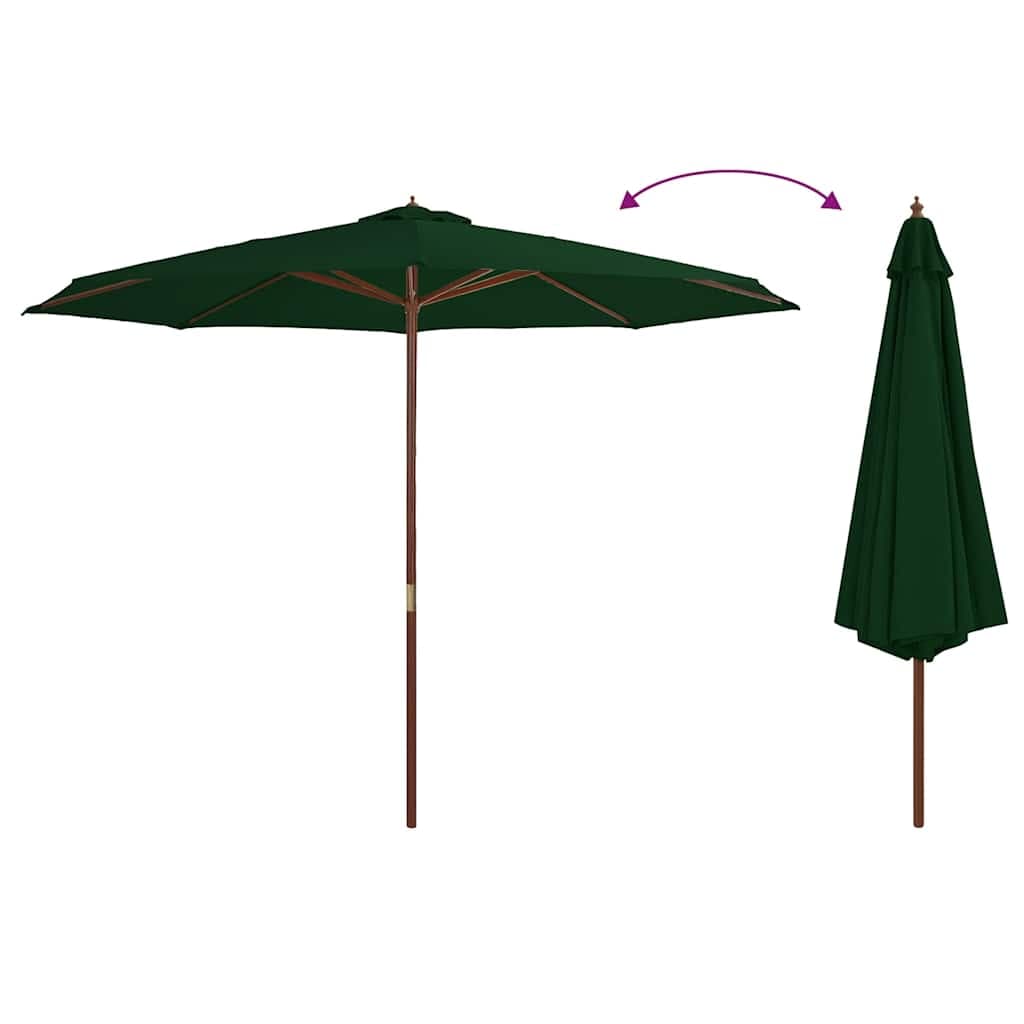 Sonnenschirm mit Holzstange 350 cm
