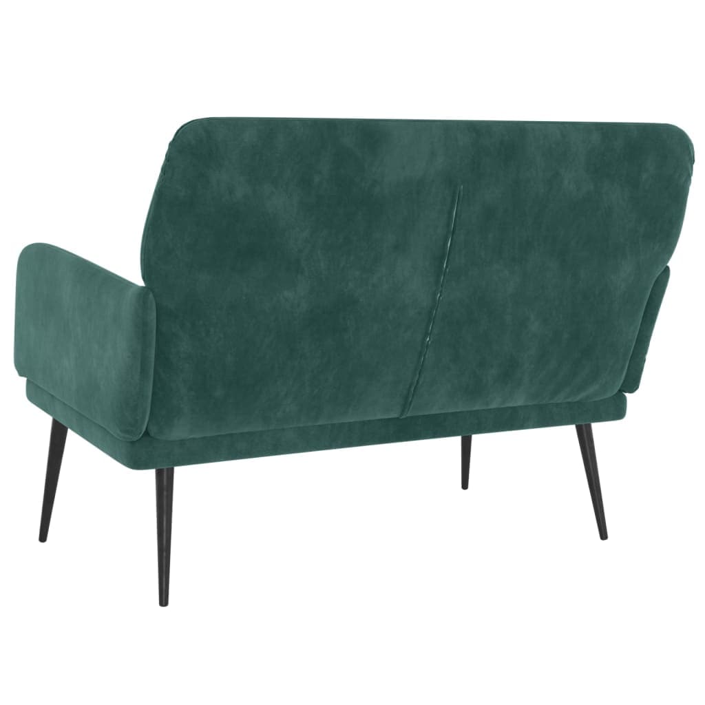 Sitzbank Dunkelgrün 108 cm Samt