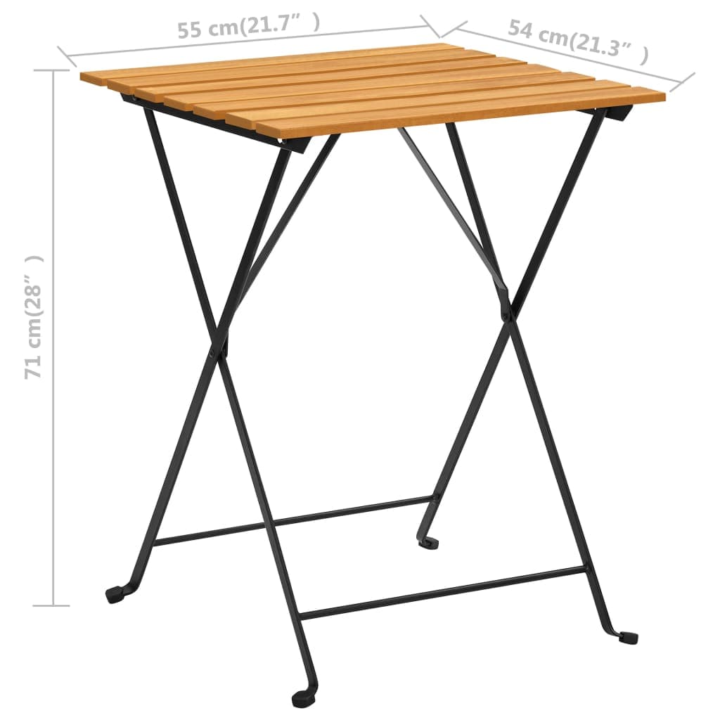 Bistrotisch 55 cm aus massivem Akazienholz