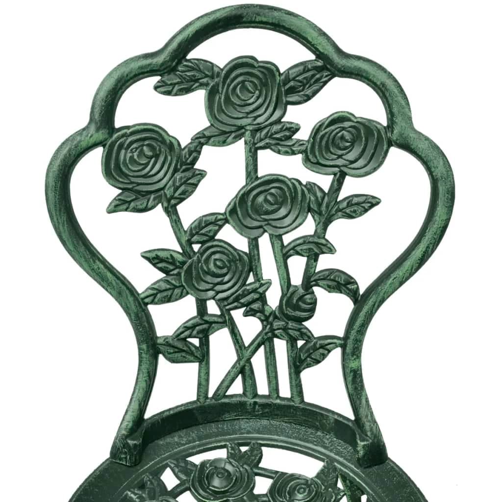3-teiliges Bistro-Set aus Aluminiumguss, Garten