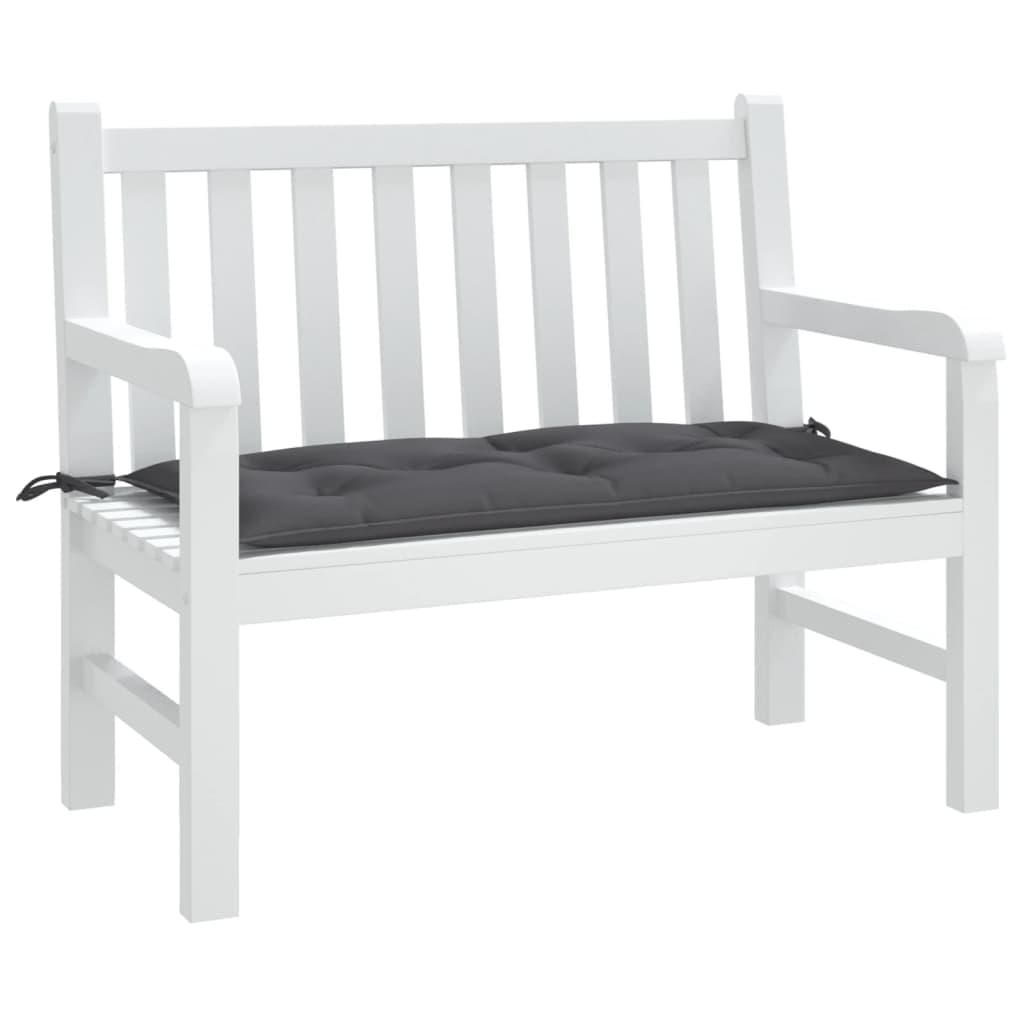 Cuscino per panchina da giardino antracite 100 cm tessuto Oxford