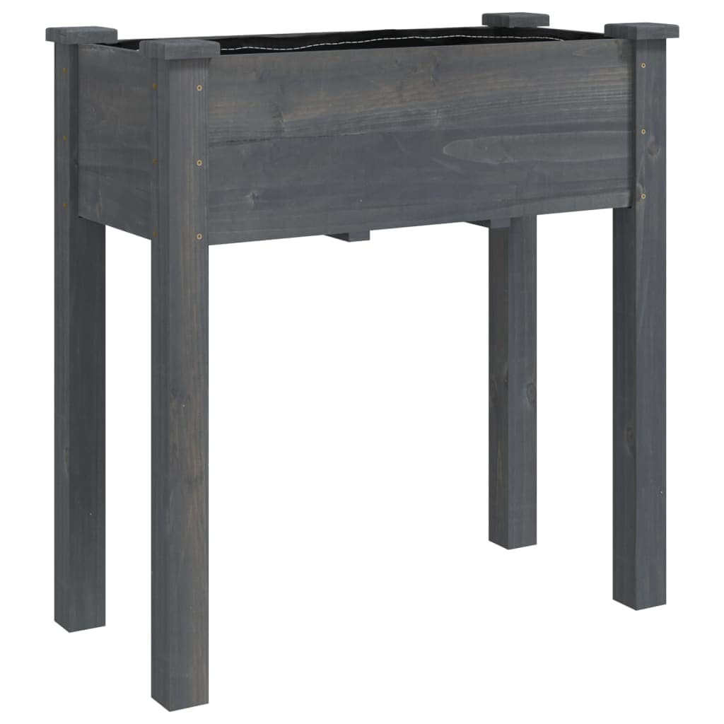 Fioriera in legno di abete con inserto, 71 cm