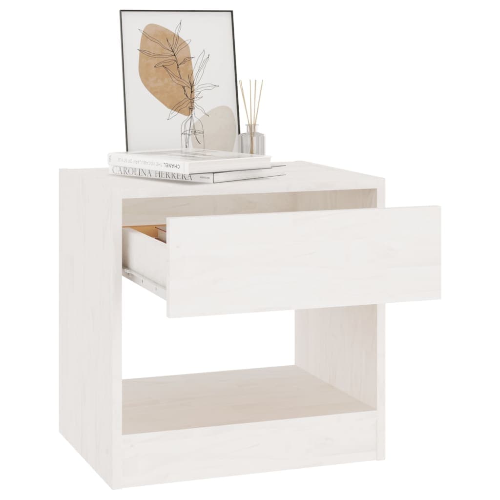 Nachttisch 40 cm Massivholz Kiefer, 2er-Set