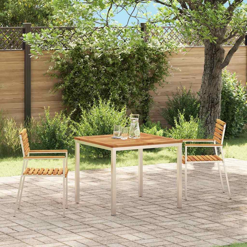 Set di 2 sedie da giardino 56 x 54 cm in legno massiccio