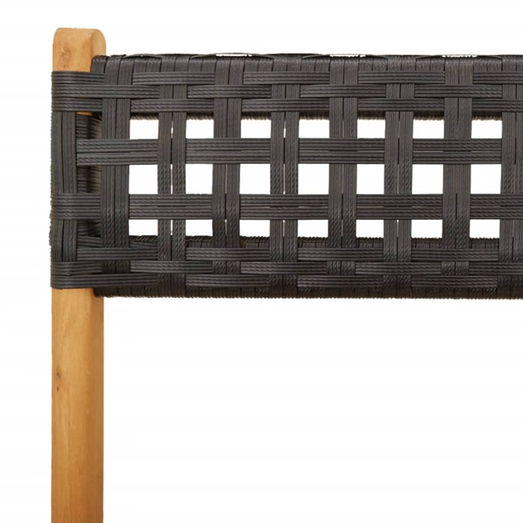 Bistro-Stühle 2er-Set Akazienholz und Poly