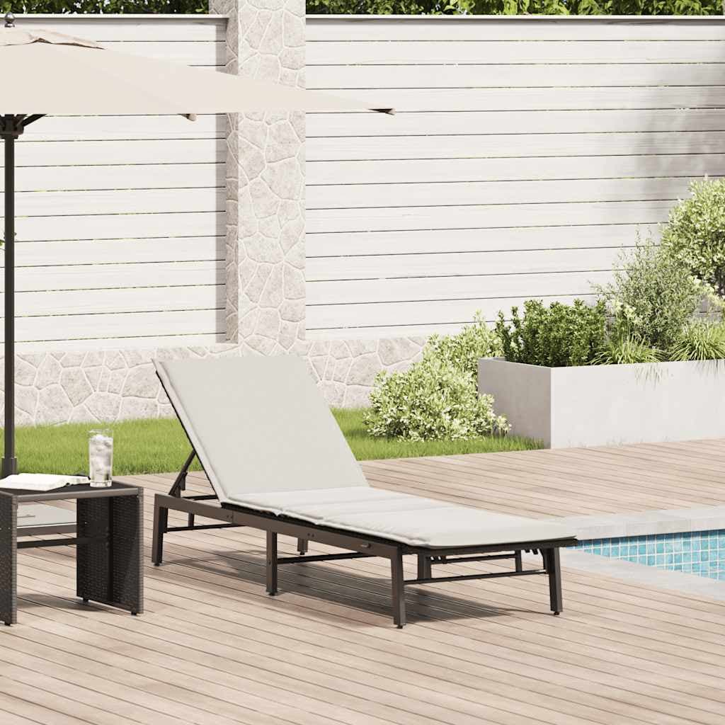 Sonnenliege mit Polster Polyrattan