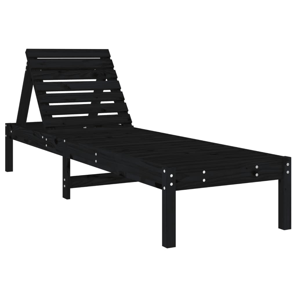 Sonnenliegen 2er-Set massives Kiefernholz