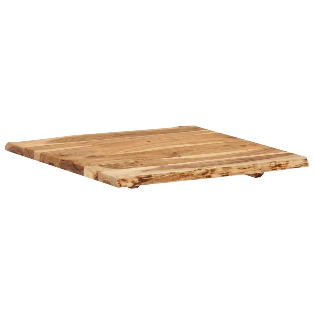 Tischplatte aus massivem Akazienholz 58x50-60x2,5 cm