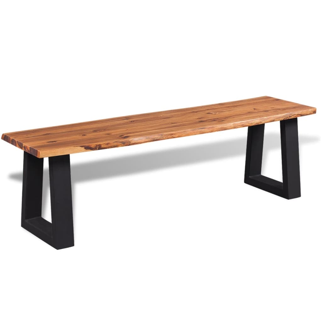 Massive Sitzbank Akazienholz 160 cm