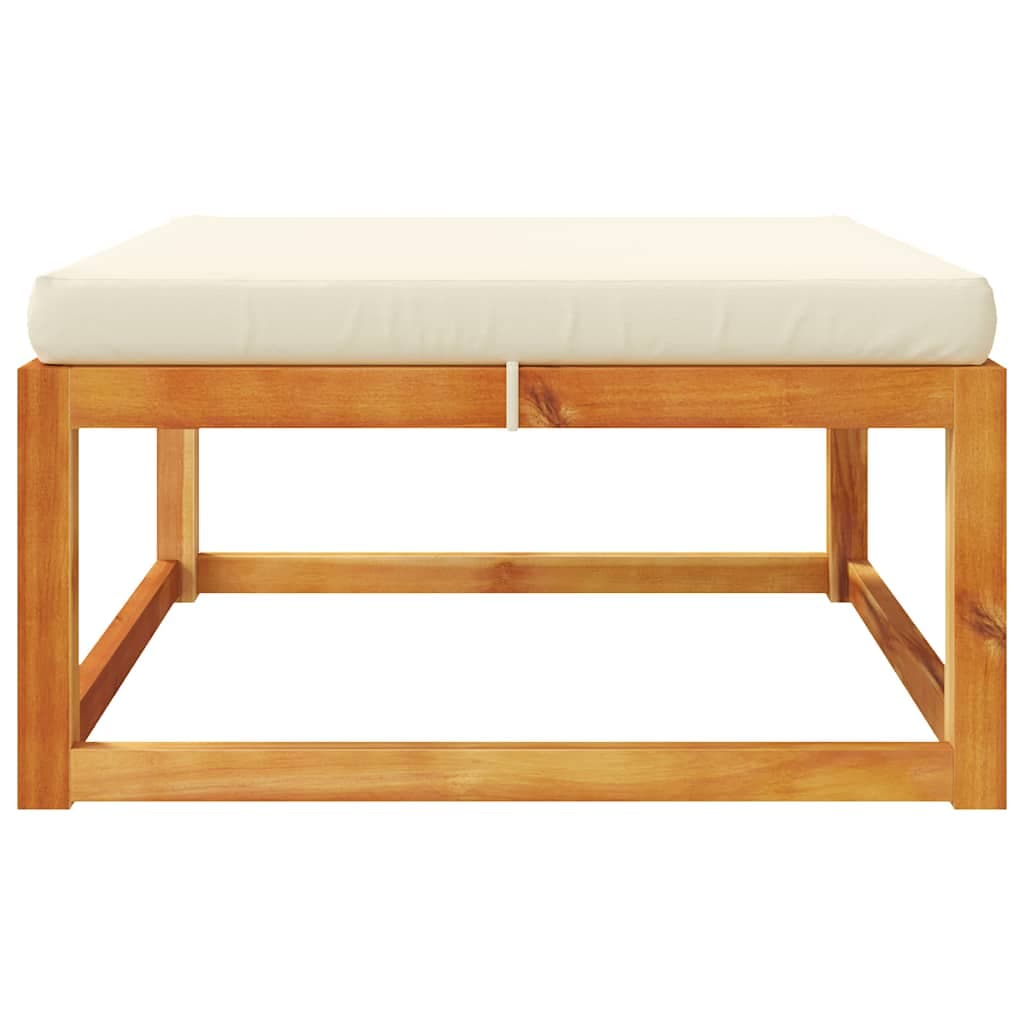 Gartenhocker Akazienholz massiv mit Polster