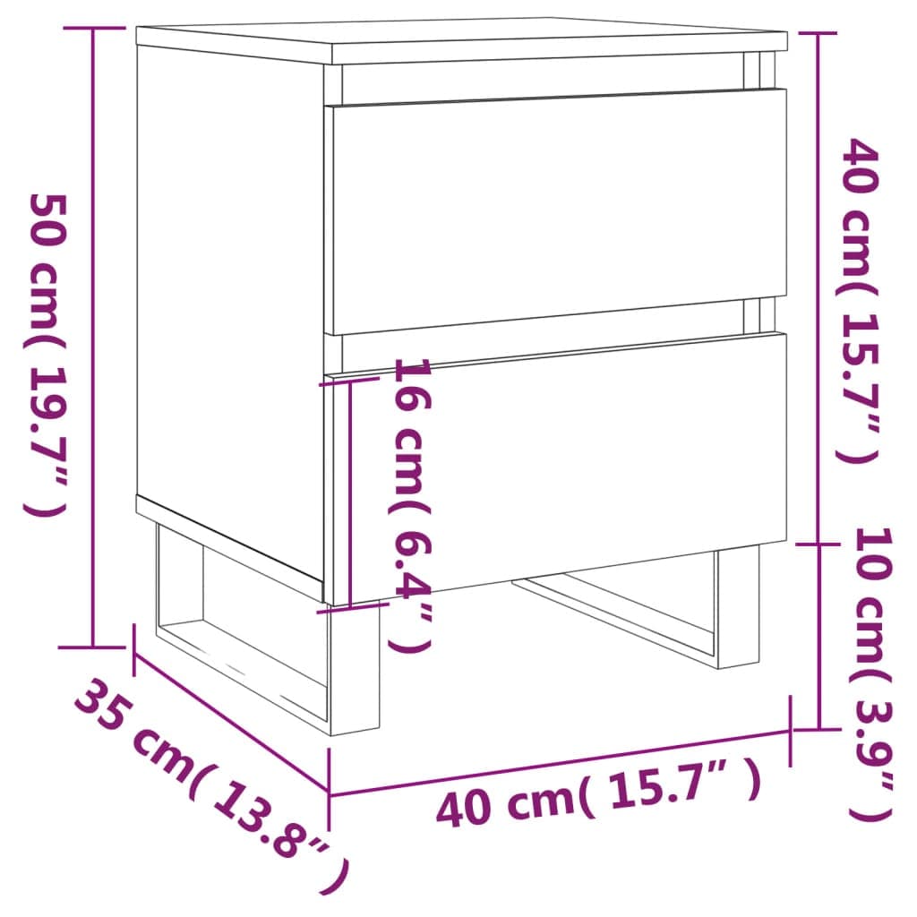 Nachttisch Sonoma Eiche 40x Holzwerkstoff