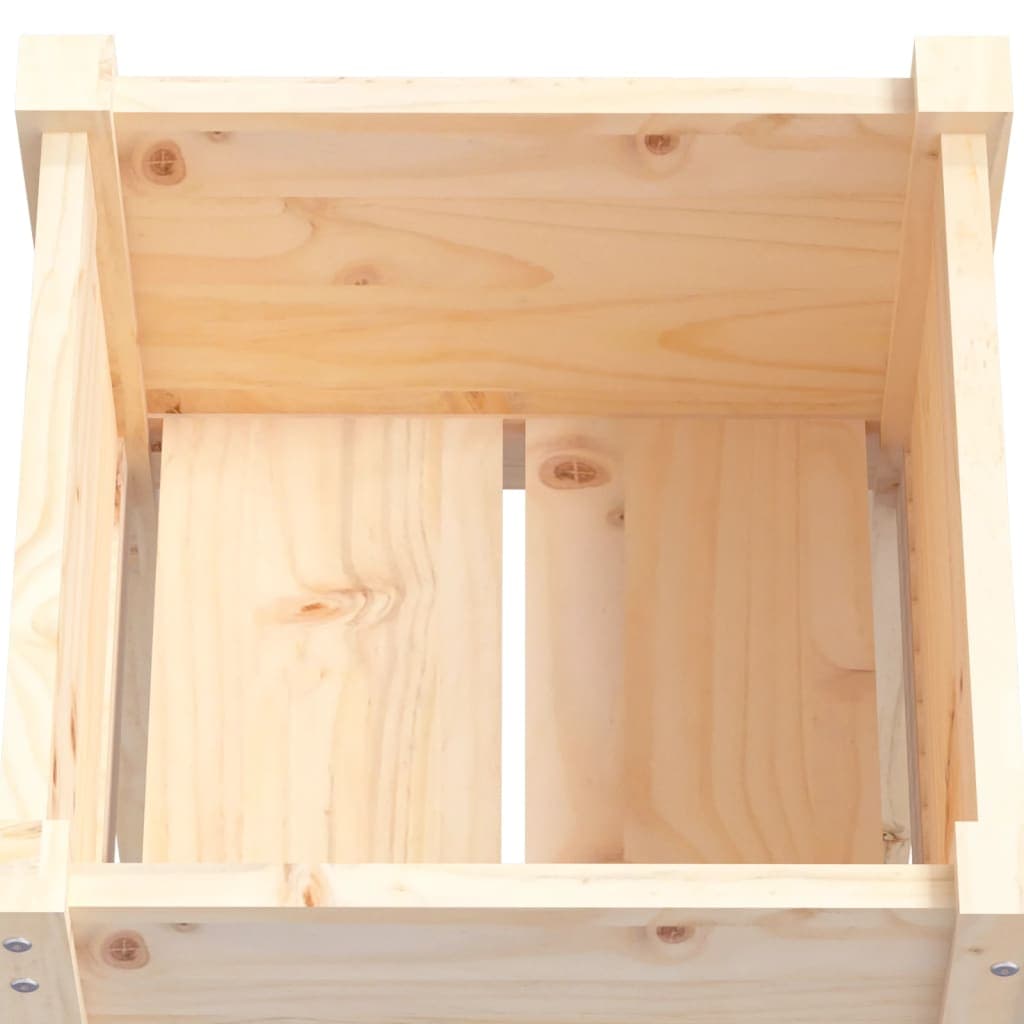 Fioriera in legno massello di pino, 50 cm