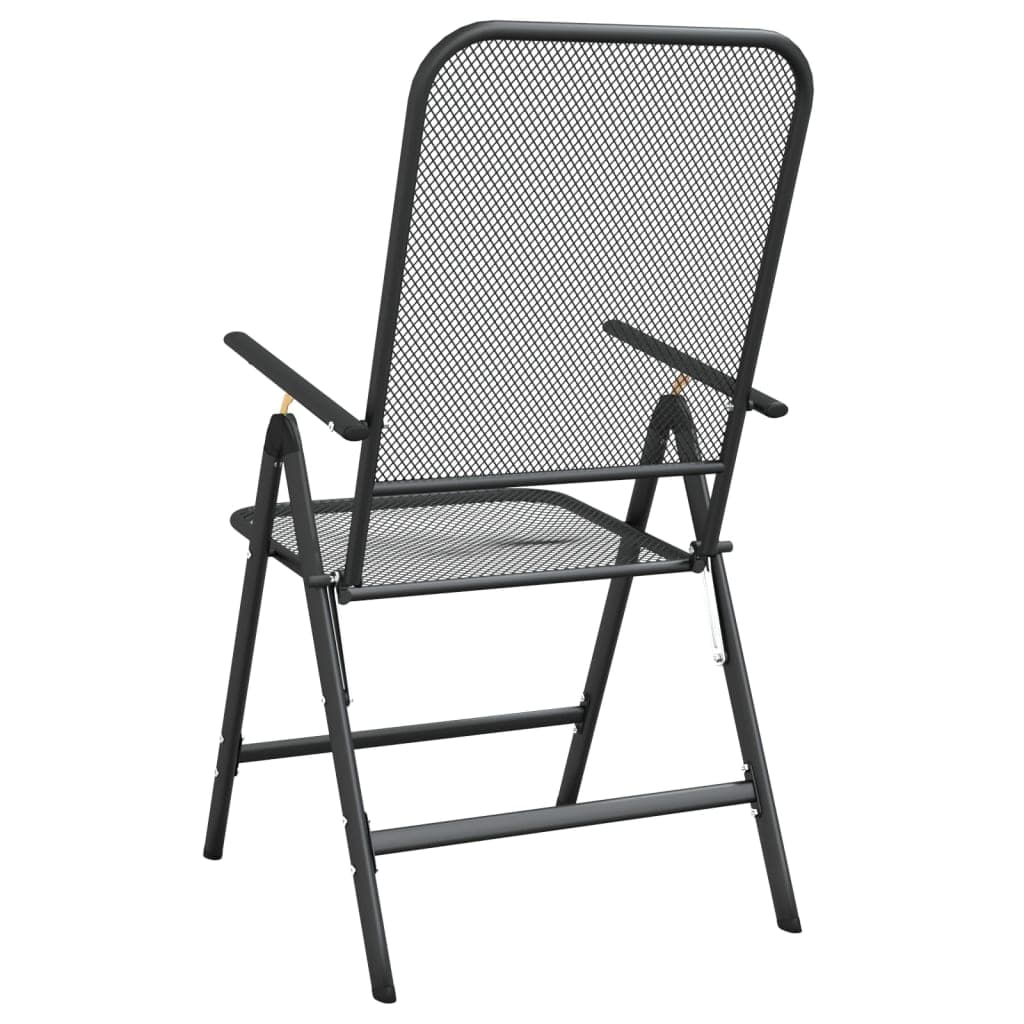 Sedie da giardino pieghevoli set da 2 in rete metallica