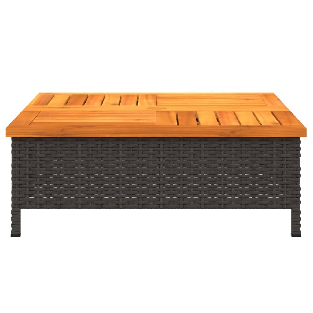Tavolo da giardino rotondo 70 cm in rattan e legno di acacia
