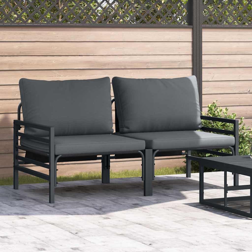 Mobili da giardino con cuscini, antracite